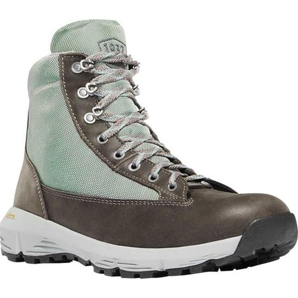 Shop Danner Women&#39;s Explorer 650 6&quot; Hiking Boot Grey/Atlantic Blue Full Grain Leather/Nylon ...