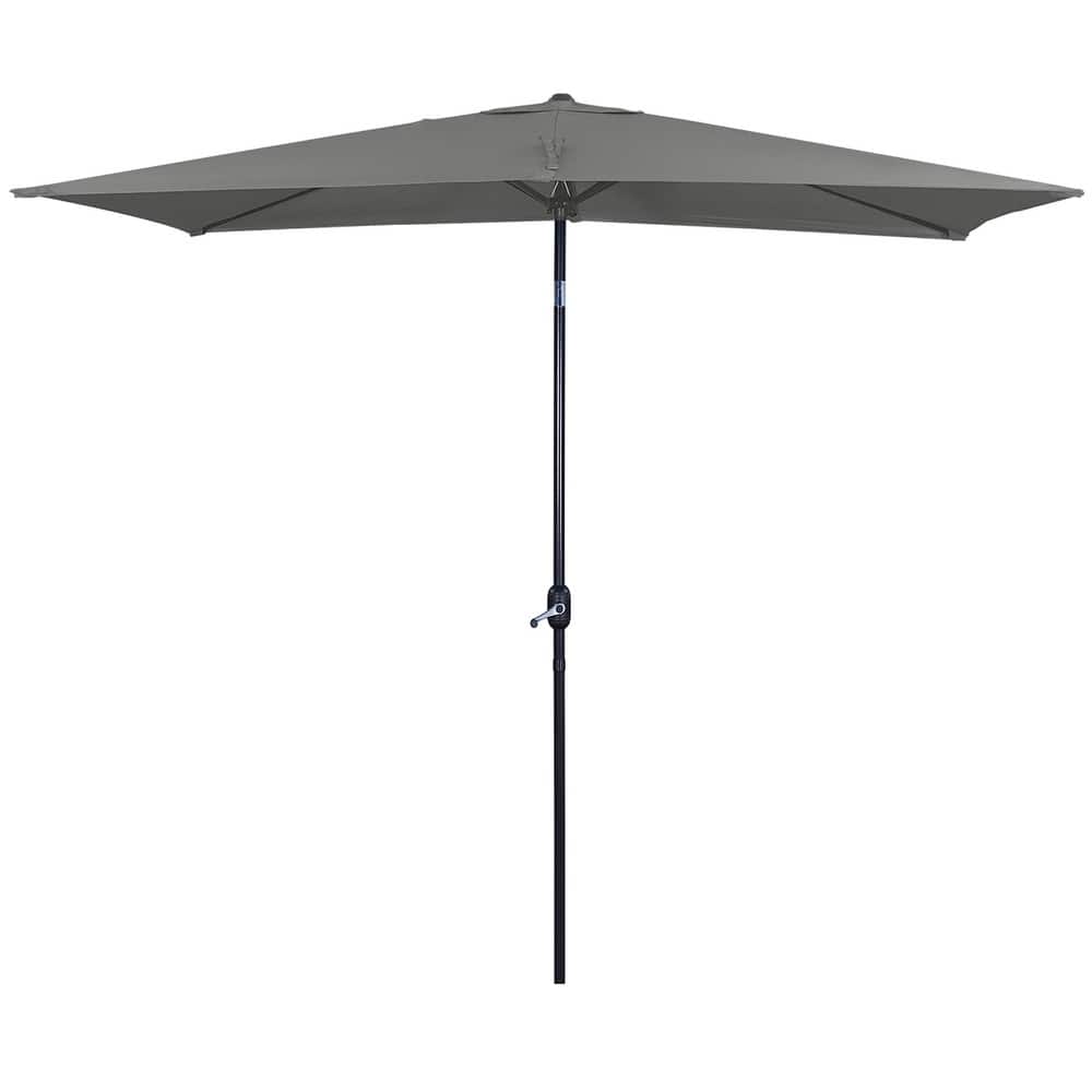 10 ft. Aluminum Rectanglar Market Patio Umbrella without Base