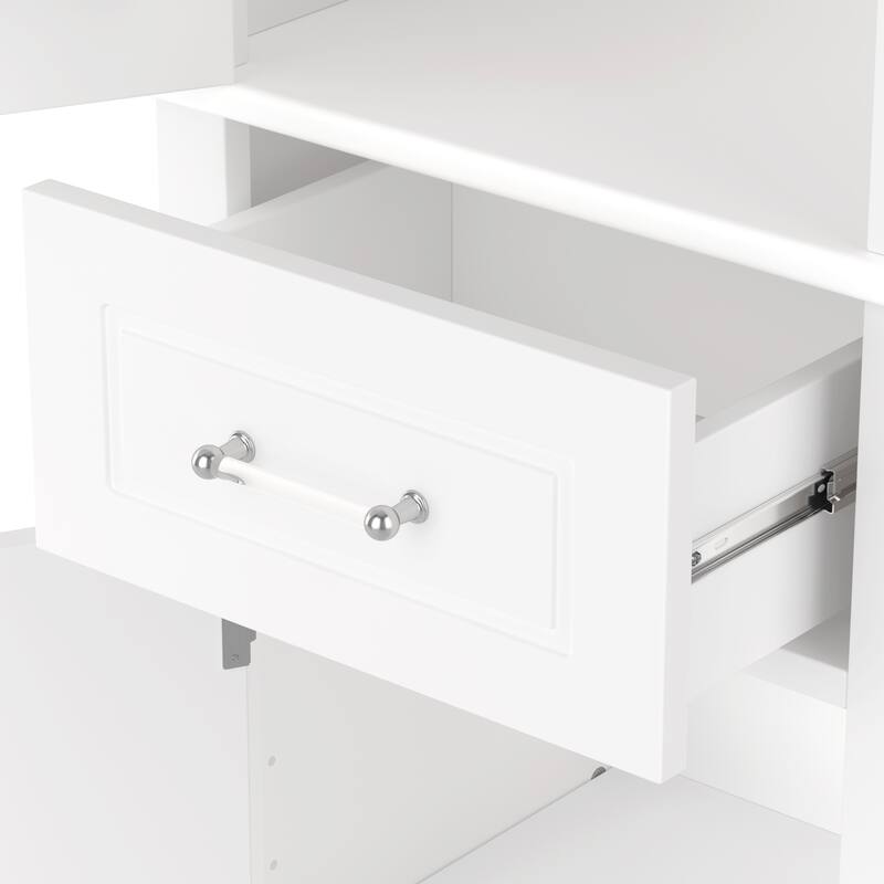GDFStudio - Jasper Tall Freestanding Bathroom Storage Cabinet with Two-Sized Doors and Adjustable Shelves