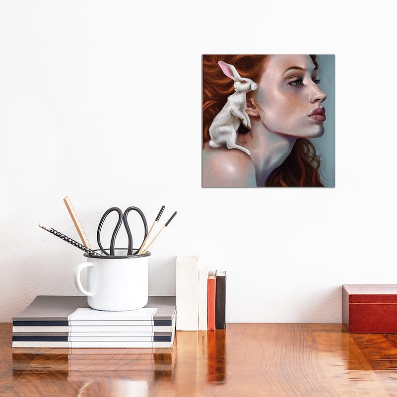 iCanvas "Rabbit Girl" by Teodora Jelenic Canvas Print - 12x12x1.5