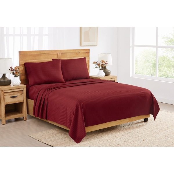 Royal Velvet Signature Dobby Stripe Sheet Set - On Sale - Bed Bath