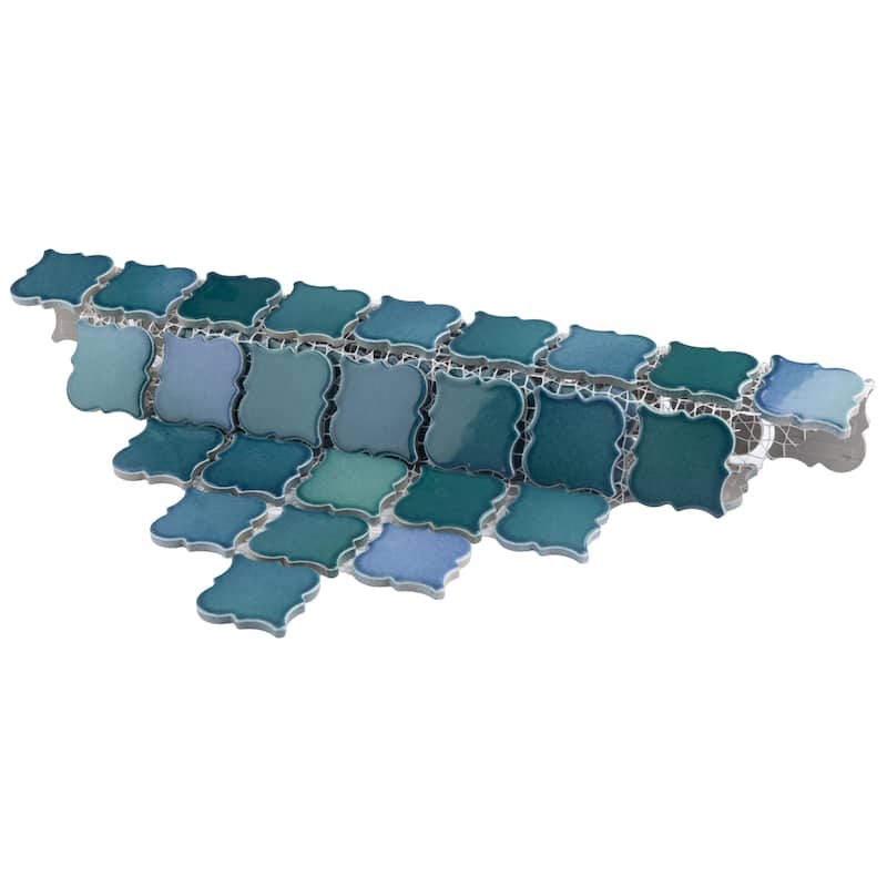 Merola Tile Hudson Tangier Aquamarine 12-3/8" x 12-3/8" Porcelain Floor and Wall Tile
