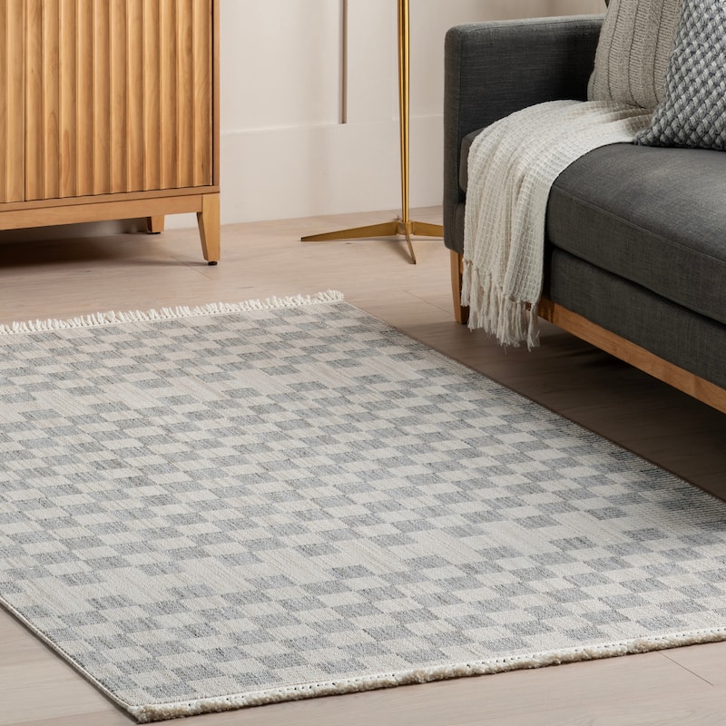Nuloom Sunniva Casual Checkered Tasseled Area Rug