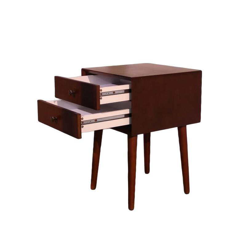 Nightstand with 2-Drawers, Small Side End Table with Storage
