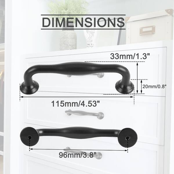 Shop 5pcs Cabinet Handles Pull Aluminum Alloy Painting 3 8 Hole