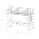 preview thumbnail 5 of 5, Walker Edison Abner White Metal Full Loft Bed with Desk