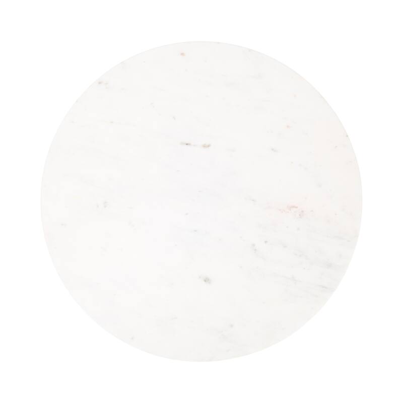 Kate and Laurel Squires Marble and Wood Side Table - 16x16x24