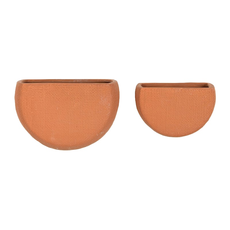 Stoneware Wall Planters - Red