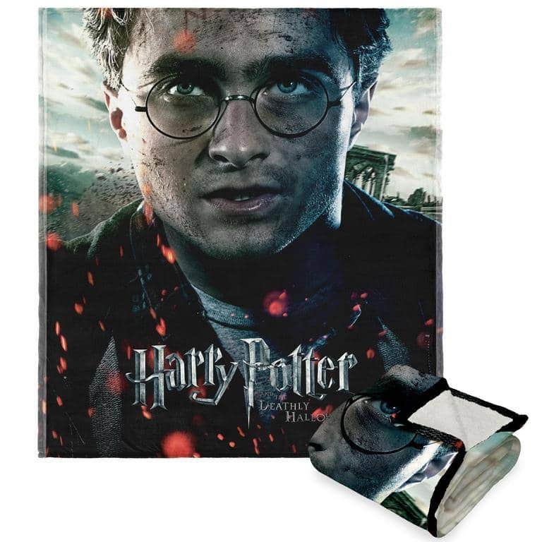 Warner Brothers Harry Potter Silk Touch Sherpa Throw Blanket - 50" x 60" - Deathly Hallows Pt 2