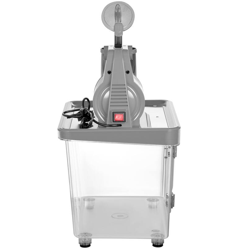 110V Commercial Ice Crusher 440LBS/H, ETL Approved 300W Electric Snow Cone Machine with Dual Blades, with Safety On/Off Switch