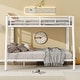 preview thumbnail 6 of 10, Stylish & Simple Full XL over Queen Metal Bunk Bed with Ladder and Guardrails, Sturdy Construction & Maximized Space, White