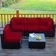 preview thumbnail 45 of 61, Costway 5PCS Patio Rattan Furniture Set Cushioned Sofa & Chair Coffee