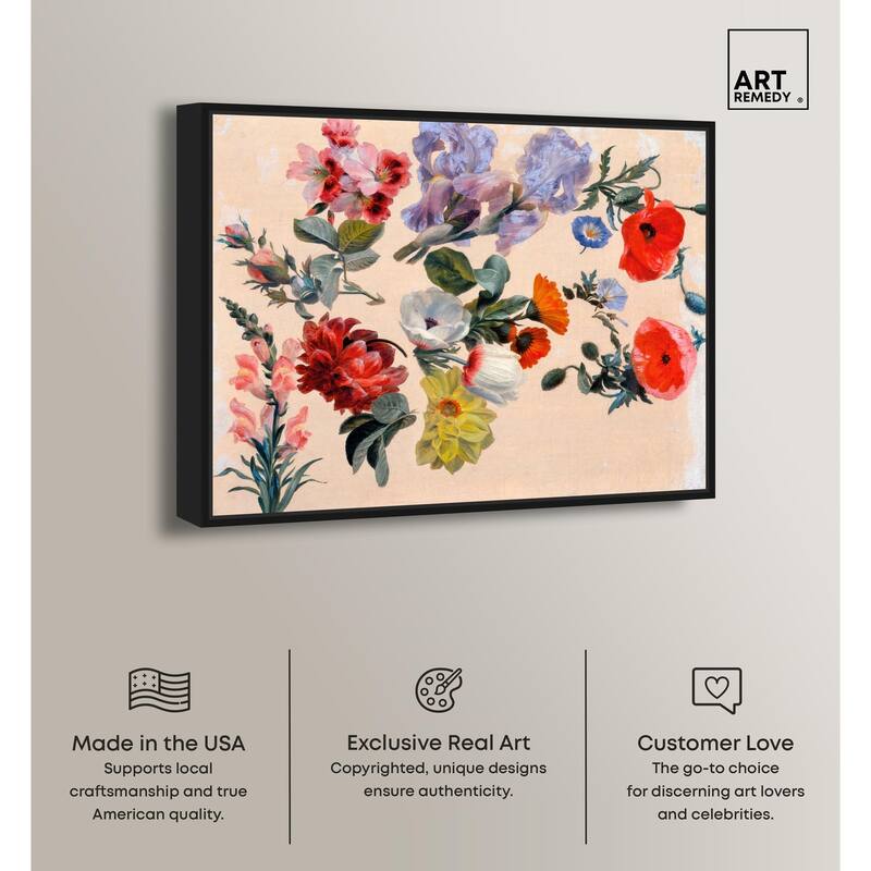 Summer Flowers Canvas by Art Remedy