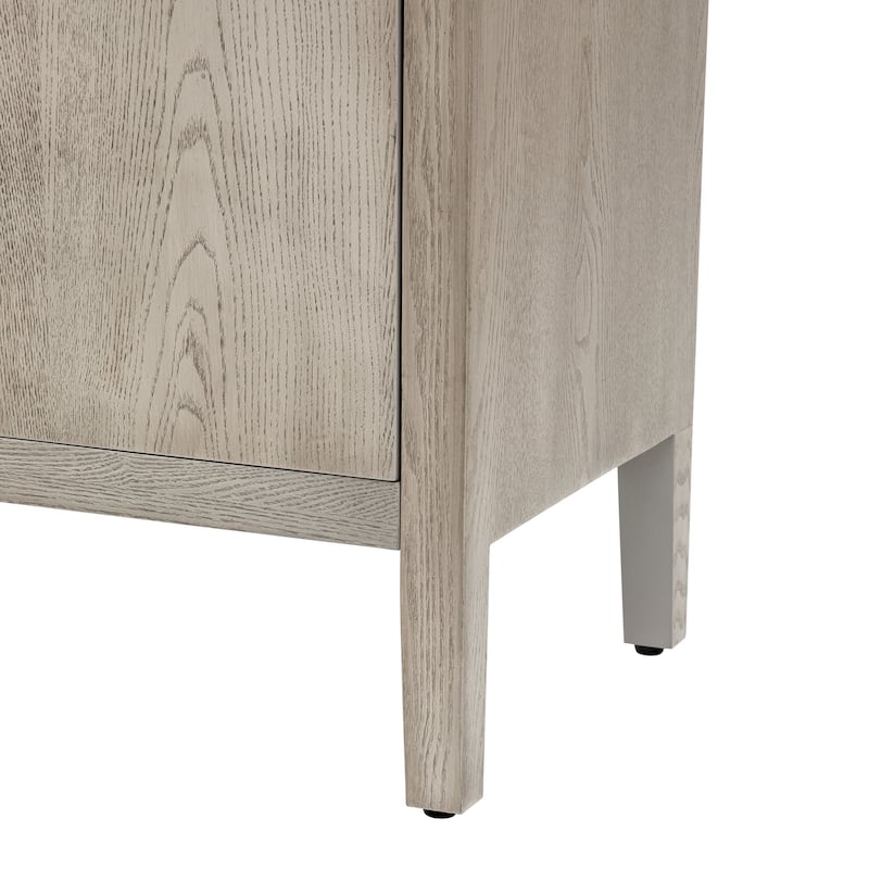 60" Modern 4-Door Sideboard with Solid Wood Legs