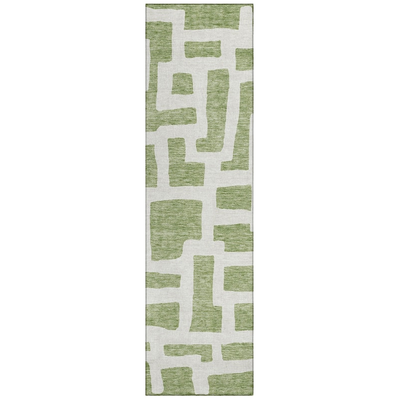 Machine Washable Indoor/ Outdoor Chantille Contemporary Geo Rug
