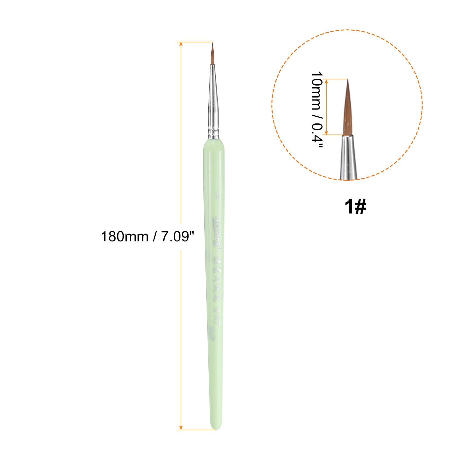 Detail Paint Brushes Pointed Tip Nylon Hair Miniature Painting Brush for Watercolor Oil Acrylic