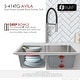 preview thumbnail 11 of 21, STYLISH 29 inch L x 18 inches W Double Bowl Undermount and Drop-in Stainless Steel Kitchen Sink - 29" x 18" x 8"