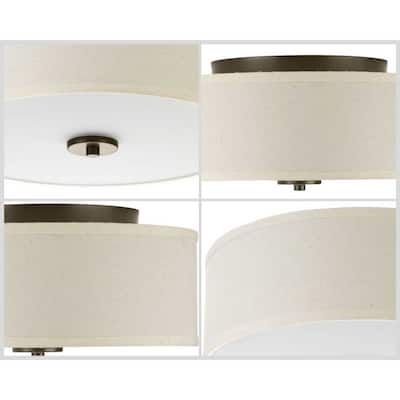Progress Lighting Inspire 2 Light 13" Wide Flush Mount Drum Ceiling
