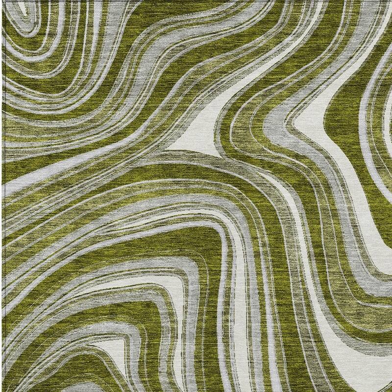 HomeRoots Abstract Transitional Rectangle Outdoor Rug