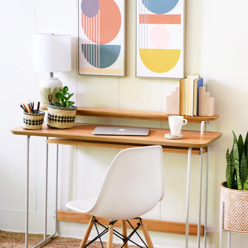 Computer Desk with Wood Veneer
