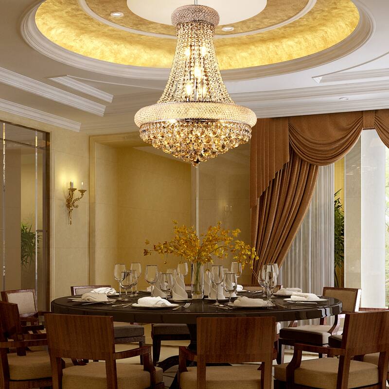 Crystal Chandelier Lighting for Dining Room Modern, Crystal Chandelier Ceiling Light French Empire Crystal Chandelier