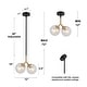 preview thumbnail 6 of 11, Marsie Modern Contemporary 2-Lights Chic Orb Pendat Lights with Globe Seeded Glass - L 12" x W 5.5" x H 73.5"