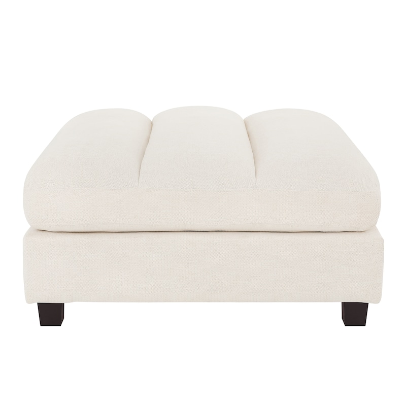 38.6" Plush Chenille Ottoman, Upholstered Cloud Ottoman, Modular Sectional Couches For Living Room, Compressed Memory Foam