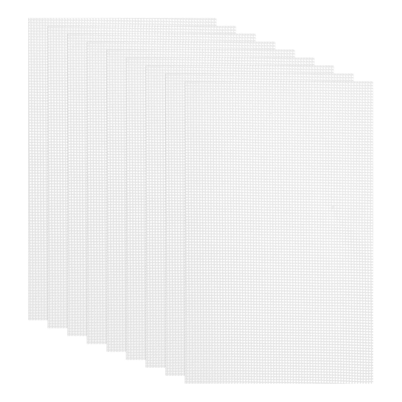 9 Pcs 13 x 20.9" Silicone Dehydrator Sheets Fruit Dryer Mesh Mat, White