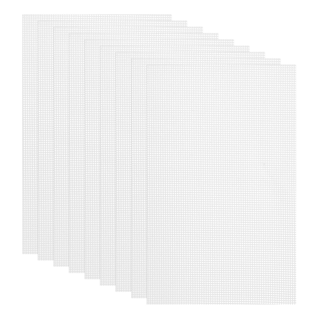 9 Pcs 13 x 20.9" Silicone Dehydrator Sheets Fruit Dryer Mesh Mat, White