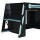 preview thumbnail 8 of 45, Full Size Gaming Loft Bed with RGB Light & Desk, Wood Bed Frame w/Multi-Storage Shelves and Guardrail, Under-Bed Console Storage