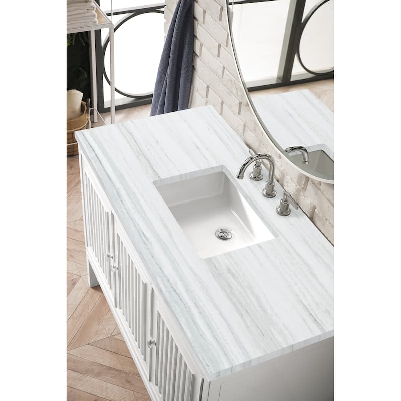 James Martin Vanities Athens 48" Single Vanity Cabinet, Glossy White