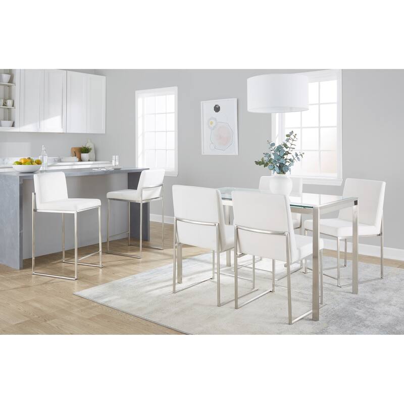 Silver Orchid Forrest High Back Stainless Steel Dining Chair (Set of 2)