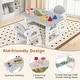 preview thumbnail 24 of 25, Kids Table and Chair Set with Building Blocks - 31" x 19" x 19" (L x W x H)