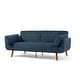 preview thumbnail 3 of 24, 73.5 Inch Futon Sofa Bed Convertible Upholstered Couch Sleeper Navy