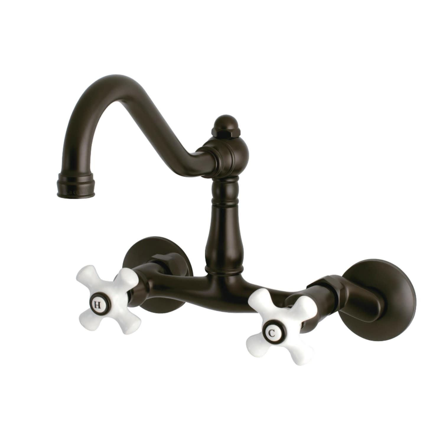 Kingston Brass Vintage 1.8 GPM Wall Mounted Bridge Kitchen Faucet