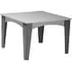 preview thumbnail 28 of 29, Poly Lumber Island Dining Table 44" Square - Dove Grey & Slate