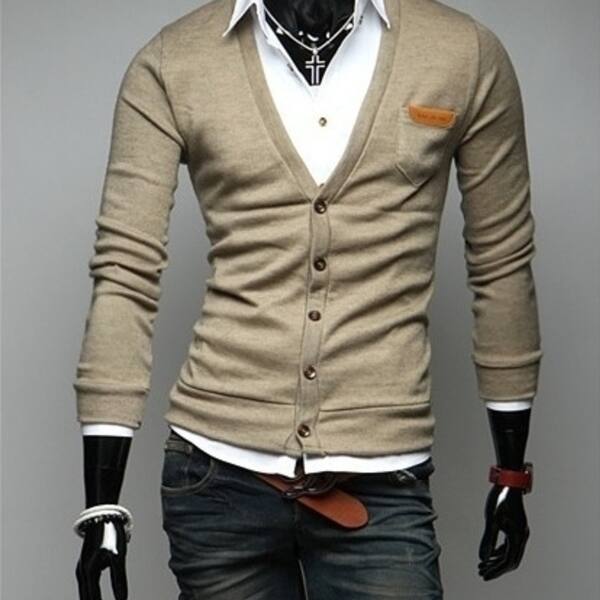 Shop Men Knitted Pullover Men Slim Fit Plus Fashion Men S Sweater
