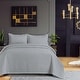 preview thumbnail 22 of 22, Naples Solid Oversized Quilt Set Platinum - King