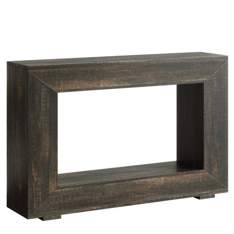 47" Farmhouse Entryway Console Table with Storage for Living Room, Entrance - Black