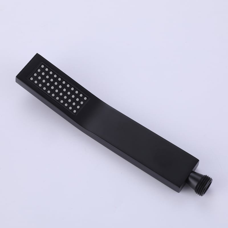 Wall Mounted 3-Way Pressure Balance Complete Shower System Black with Slide bar handheld