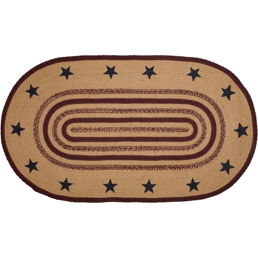 Ginger Spice Oval Braided Rug 27x48 - with Pad Default