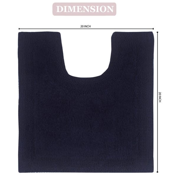 dimension image slide 43 of 50, Home Weavers Luxury Collection 100% Cotton Reversible Bathroom Washable Rug Soft and Absorbent bath Rug Non Slip