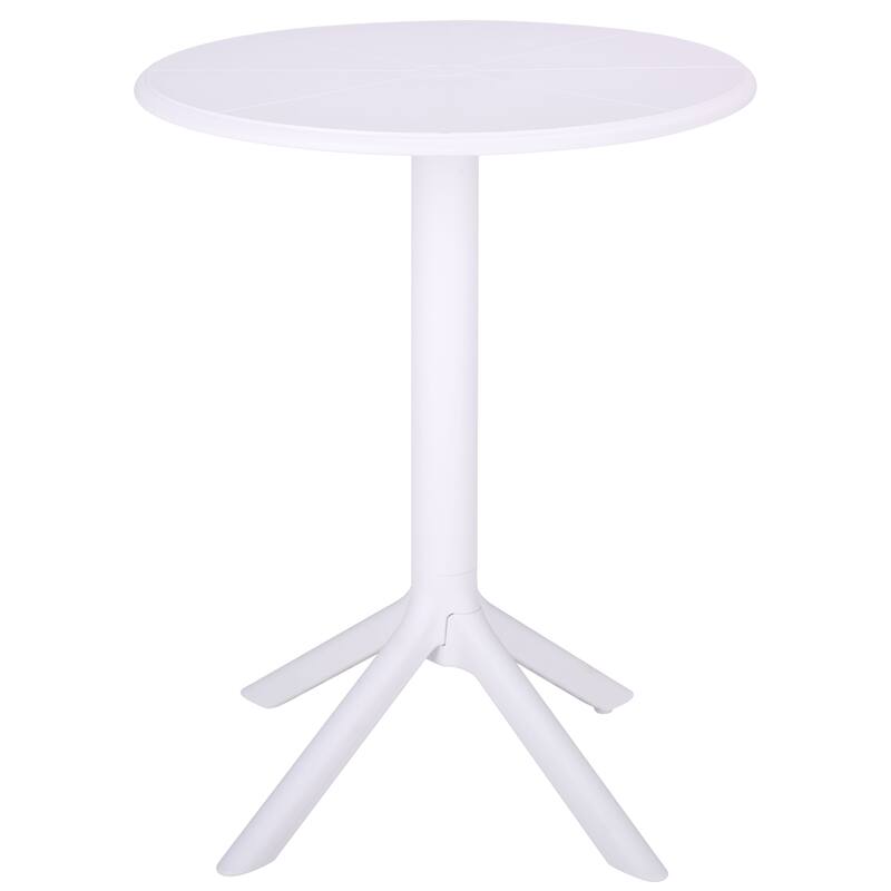 SAFAVIEH Outdoor Living Stella Round Bistro Table - 24"W x 24"D x 30"H - White