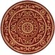 preview thumbnail 6 of 9, SAFAVIEH Handmade Naples Tomoyo Traditional Oriental Wool Rug 8' Round - Burgundy - Round
