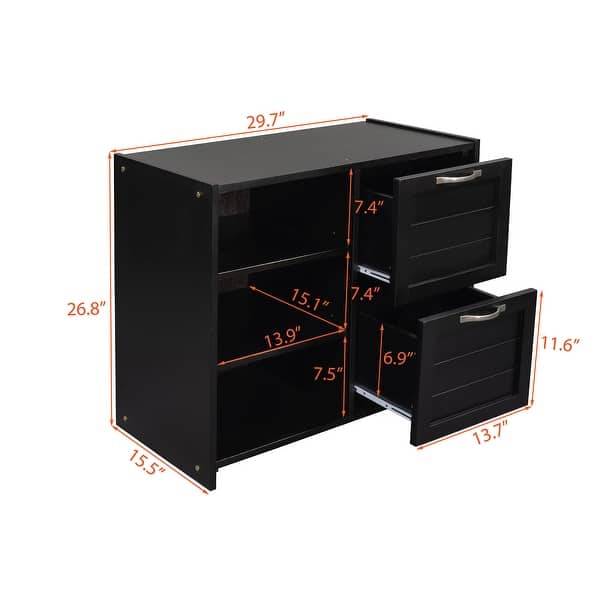 dimension image slide 2 of 12, Twin Size Low Loft Bed with Cabinets,Shelves and Slide for Home