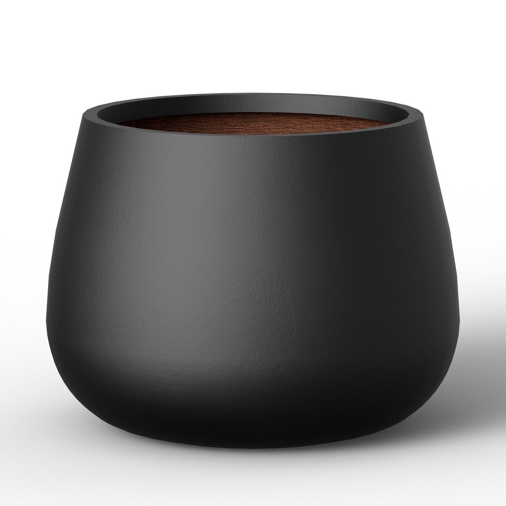 Concrete Round Planter with Drainage Holes for Indoor & Outdoor