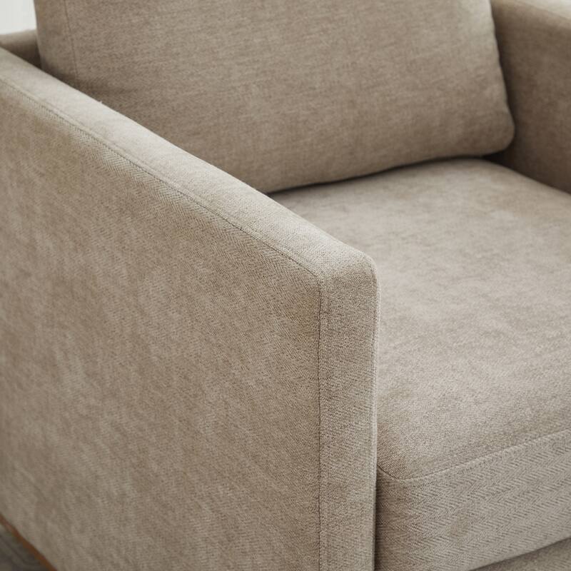 Chenille Swivel Accent Chair (Square Design)