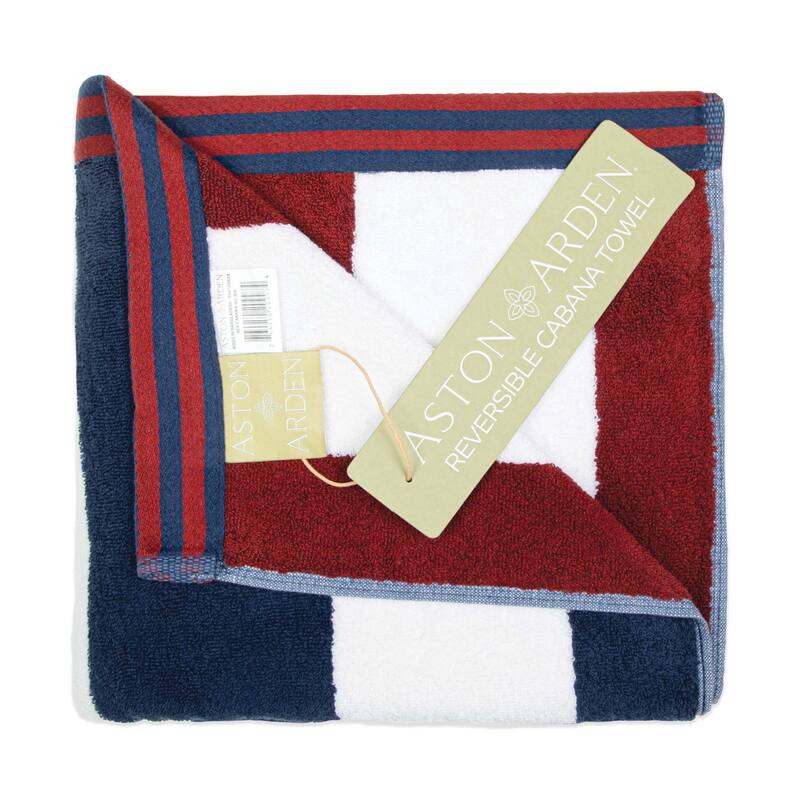 Aston & Arden Striped Reversible Oversized Beach Towel - 35x70