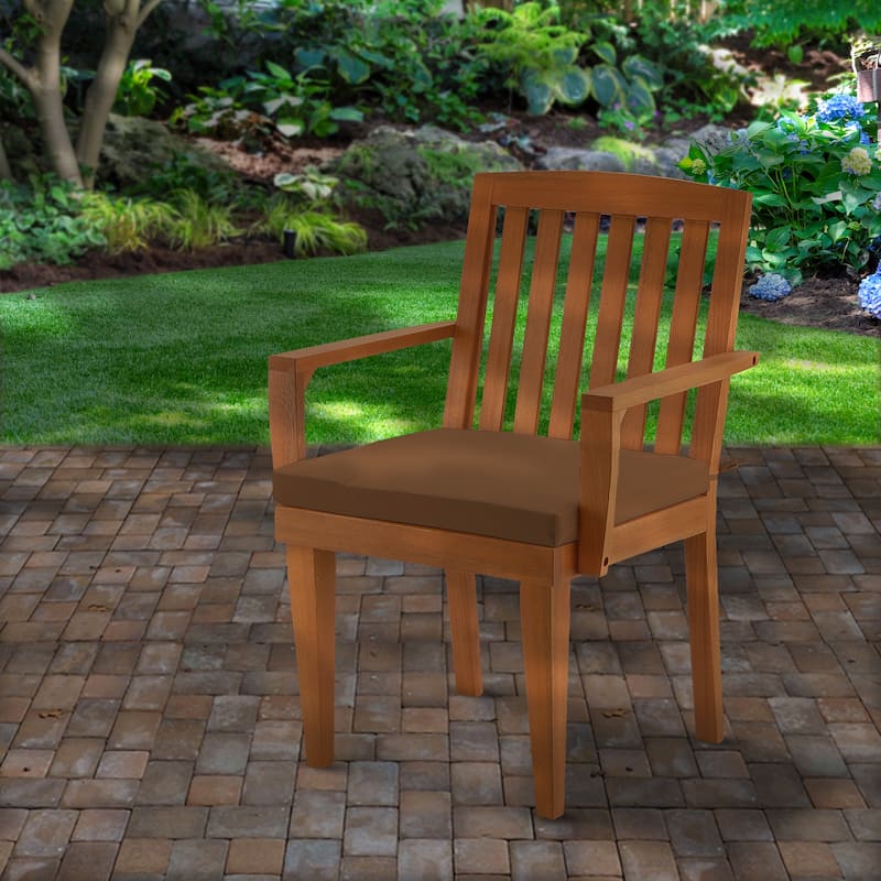 Eucalyptus Grandis Wood Dining Armchair, Chocolate by National Tree Company