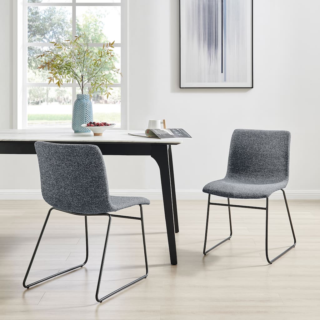 NPD Furniture Bruce Chenille Dining Side Chair (Set of 2)